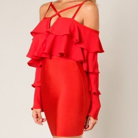 RED Bodycon Dress - Picture 2 of 4